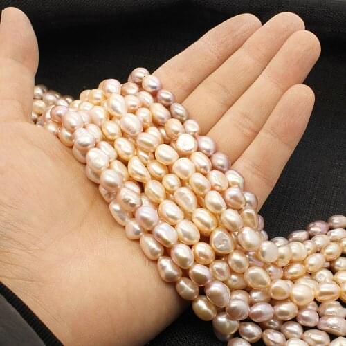 6-11mm Natural Freshwater Pearl AA Popular Oval Loose Bead Jewelry Handmade DIY Necklace Bracelet Fashion Jewelry Accessories