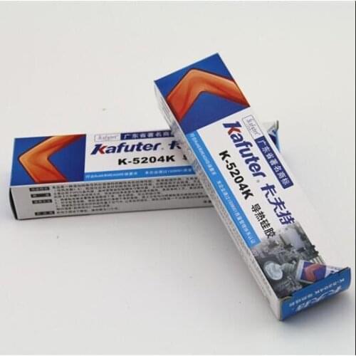 6Pcs kafuter 80g k-5204k CPU thermal conductive silicone LED bonding adhesive quick-drying thermal silica coefficient 1.6