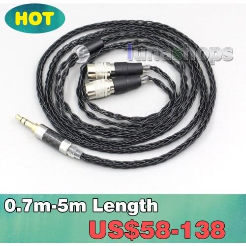 8 Core OCC Silver Mixed Headphone Cable For MrSpeakers Ether 2 system C Flow CX AEON Noire RT Closed-Back Planar LN006449