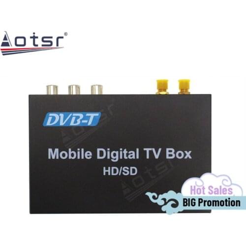 In Car Digital TV DVB-T MPEG-4 Digital TV Dual Tuner Receiver Box Tuner For Car