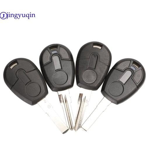 Jingyuqin 10ps 1 Button Remote Car Key Shell Case For Fiat Transponder Car Key Shell Blank Case Cover No Chip Fob