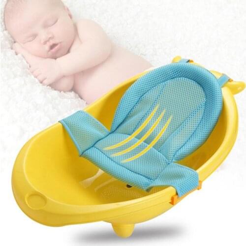Children Bathtub Stand Baby Sitting Lying Bathing Stand T-bath Net Bathtub Bucket for Baby Bathing Safety Security Seat Support