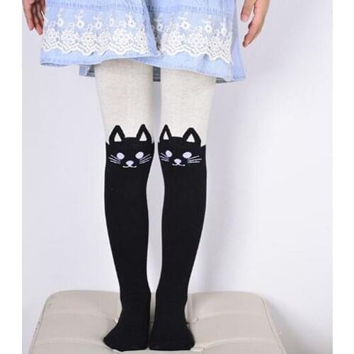 Kids Tights thick Warm children pantyhose girls cotton children pantyhose false high knitted stockings