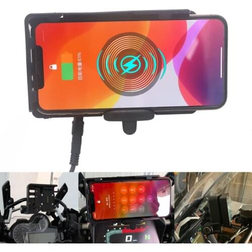 For BMW R1200GS R1250GS F700GS F800GS F750GS F850GS Motorcycle Wireless Charging USB GPS Navigation Mobile Phone Holder Charger