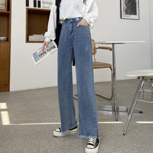 Woman Jeans New Fashion Straight Pants High Waist Casual Mom Baggy Jean Female Full Length Loose Denim Boyfriend Trouser