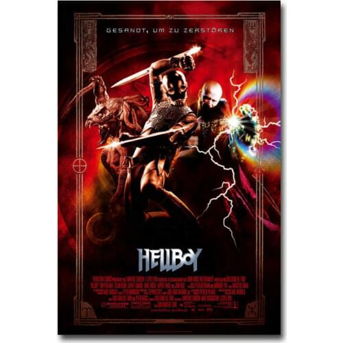 F145 Hellboy Movie Silk Cloth Poster Art Bedroom Decoration