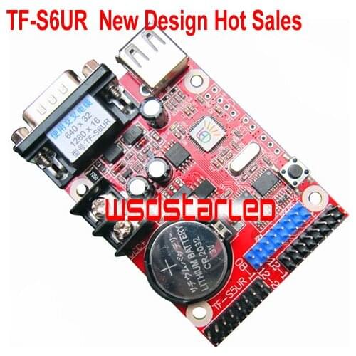 TF TF-S6UR USB+Serial port LED controller 1280*16 1*HUB08 & 2*HUB12 Single & Dual color LED controller card