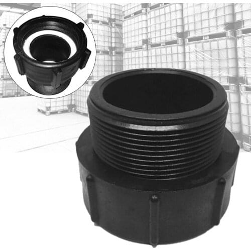 IBC Tote Tank Valve Adapter 2inch Coarse Thread NPT Male Pipe Fine Thread 275 330 Black Gallon Tank Valve Adapter Accessories