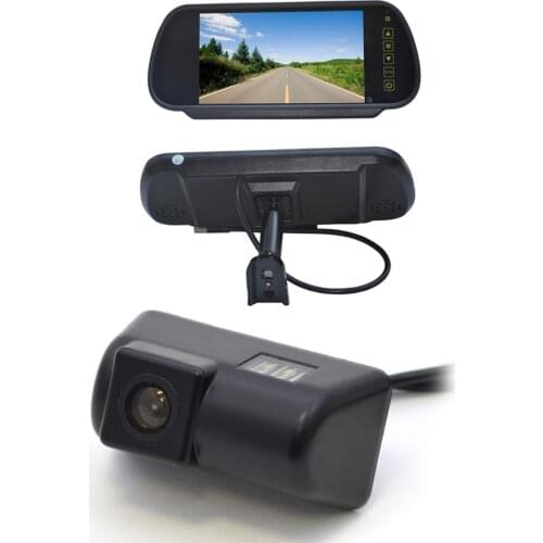 Vardsafe VS3027R Reverse Backup camera & 7 Inch Replacement Rear View Mirror Monitor for Ford Transit Connect