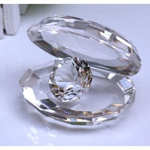 Beauty Crystal Colorful Sea Shell Oyster With Clear Diamond Home Decoration Birthday Gift
