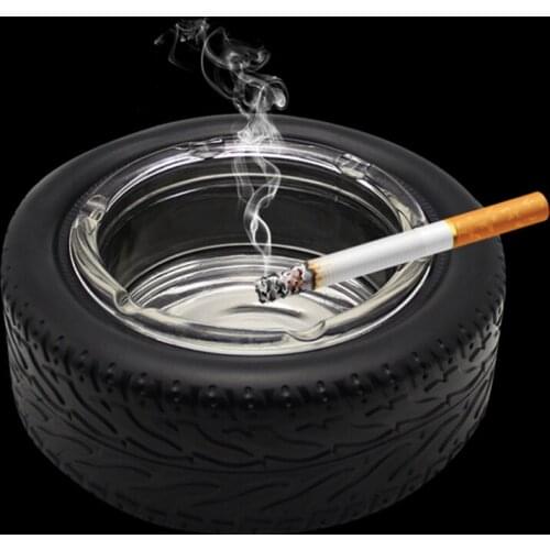 Creative cigar ashtray rubber tire shape ashtray glass ashtray cigar Ashtray for home Bar smoking smoke accessories desk ash t