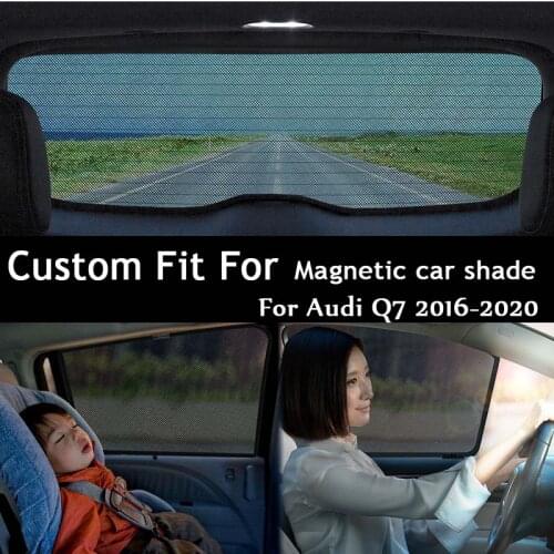 Magnetic Sun Shade Auto UV Protect Curtain Side Window Sunshade Mesh Visor For Volkswagen Golf 4 5 6 7 POLO Bora Sportsvancar