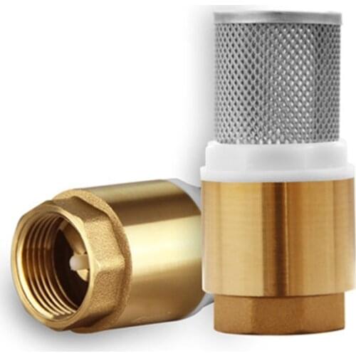 Copper valve water suction pump Spring vertical check valve with Filter