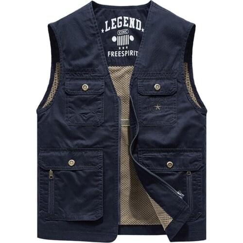 Mens High-Quality Military Style Outdoor Multi-Pocket Breathable Quick-Drying fishingHiking Hunting Vest Sleeveless Jacket