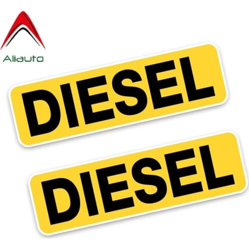 Aliauto 2 X Reminder Diesel Fuel Only Fashion Funny Car Sticker Retro-reflective Decals for Chevrolet Skoda Hyundai Lada,11*3CM