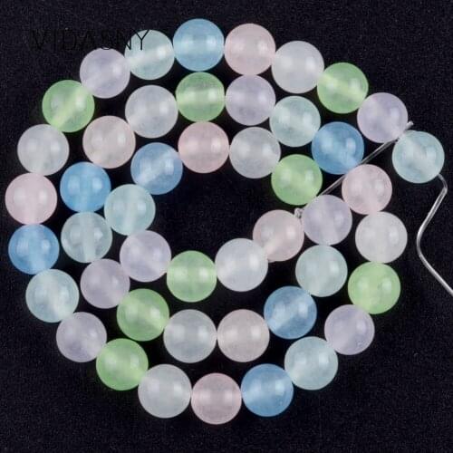 Natural Stone Multicolor Jades Round Beads For Jewelry Making 6 8 10mm Spacer Loose Beads Diy Bracelet Necklace Accessories 15