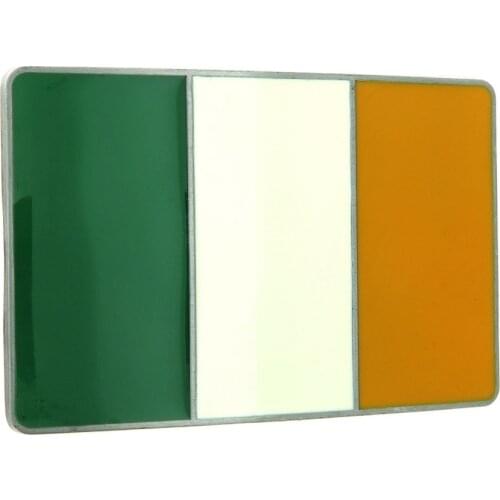 Cheap Ireland Irish Flag Enamel Belt Buckle high quality custom made own LOGO metal belt buckle