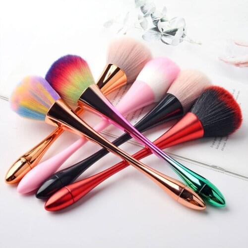 1Pcs, Nail Art Dust Brush, Nail Powder Cleaner Brushes Nails Polish Remover for Acrylic Nails Gel Supply Makeup Brush (2 types)