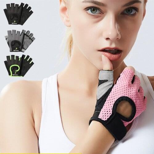 4 Colors Unisex Half Finger Gloves Anti Slip Breathable Bicycle Fingerless Gloves for Training Fitness