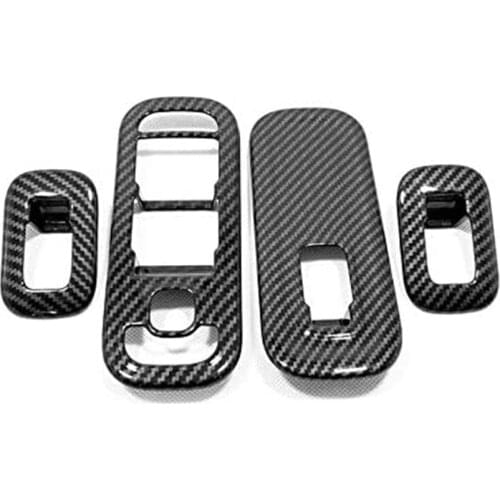 Suitable for 2020-2021 Mercedes-Benz CLA C118 W118 ABS carbon fiber pattern style window glass lift button decorative frame