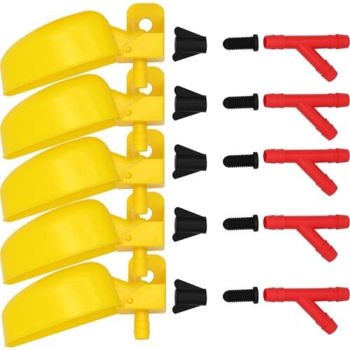 5Sets Bird Drinking Fountain Quail Dove Drinking Pigeons Water Bowl Poultry Drinking Cup Quail Cages Feeding Tools