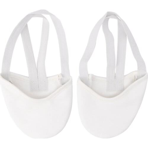 Half Faux Leather Sole Ballet Pointe Dance Shoes Rhythmic Gymnastics Slippers