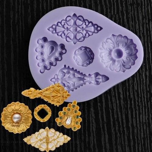 Retro Diamond Fondant Mould Silicone Molds DIY Baking Cake Decoration Tools