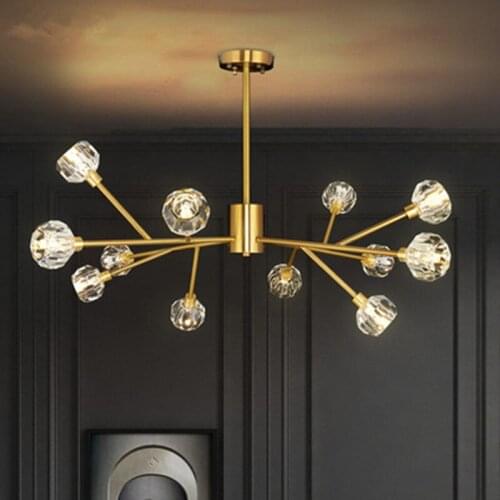 Modern Luxury Crystal Chandelier Lighting LED Light For Living Dining Room Lamp Indoor Lights Fixture Hanging Bedroom Home Lamps