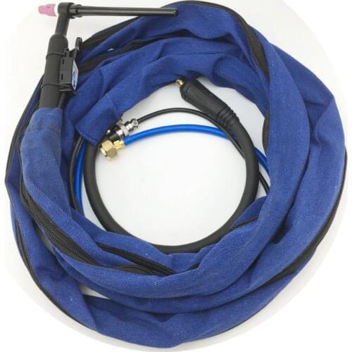 Power Gas Seperated TIG Torch Flexible Head WP-9F 125amp Air Cooled Welding Gun 4M 12.5Feet Dinse Plug M16*1.5 Hose Connector