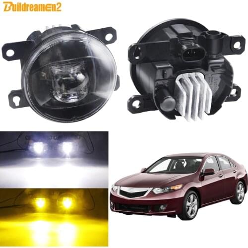 LED Lens Fog Light 30W 8000LM Car Front Bumper Fog Lamp DRL White Yellow 12V Accessories For Acura TSX 2011 2012 2013 2014
