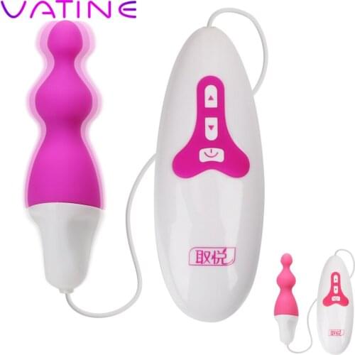 VATINE Anal Bead Vibrator Butt Plug Remote Control Prostate Massager 10 Speed Anal Plug Masturbation Sex Toys for Men Women