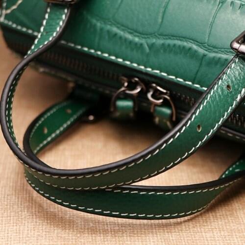 Vintage Women Handbag Office Ladies Packing Crocodile Pattern Leather Boston Bag High Quality Totes Crossbody Shoulder Bags