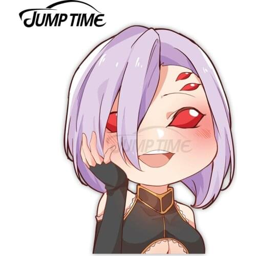 Jump Time 13 x 7.6cm Vinyl Decoration Cool Girl Cartoon Avatar Car Stickers Motorcycle Wiper Peeker Waterproof 3D Car Decor