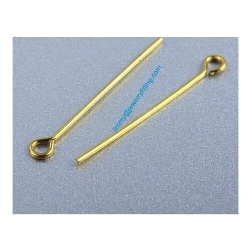 Jewelry Making findings Eye Pins Brass Pins ;Scarf Pins findings 0.8*30mm