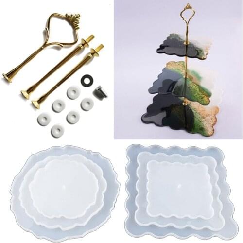 Irregular Big Plate Resin Mold Oversized Fruit Disc Tray Resin Mold Transparent Flexible Silicone Molds Art Crafts Tools