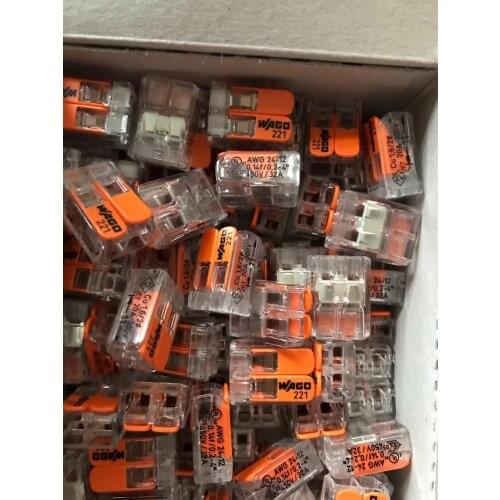 10pcs original 221-413 3 hole wiring quick wiring terminal 221-213 wire connector 0.2-4 square