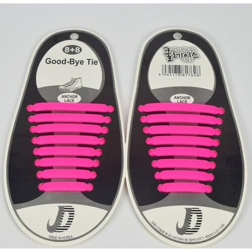 16pcs/Pair Adult Shoelaces Elastic Shoe Laces Women Men Silicone Laces Silicone Shoelaces Sneakers Fit Strap Shoelace Wholesale