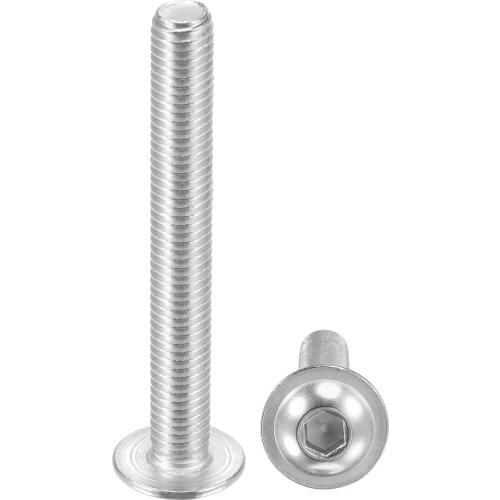 Uxcell M8x65mm 304 Stainless Steel Flanged Button Head Socket Cap Screws 20 Pcs