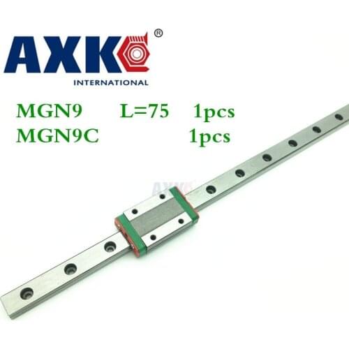 2021 Real Sale Cnc Router Parts Axk Linear Rail 1pc 9mm Width Linear Guide Rail 75mm Mgn9 + Mgn Mgn9c Blocks Carriage For Cnc