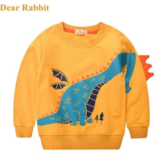 2020 Korean style spring cotton childrens clothing childrens sweater autumn boys' pullover top round neck class A long sleeve