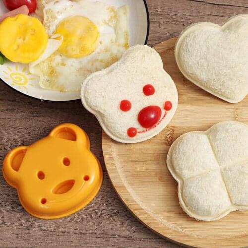 Sandwich Tool Bento Accessories Maker Diy Mold Cutter Cute 1pcs Molds Kitchen Breakfast Little Bear Shape Sandwichs Cake Bread