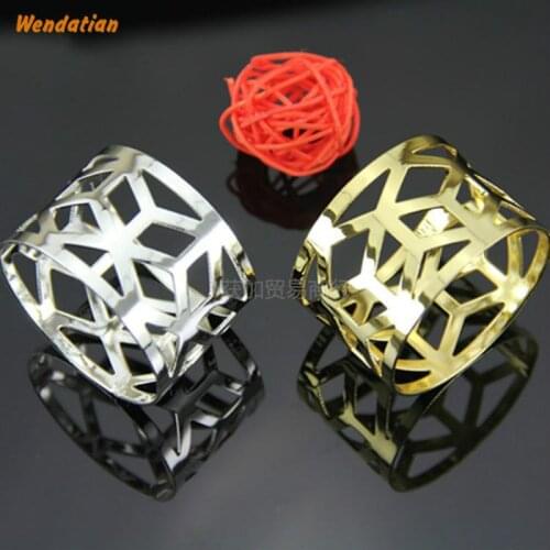 Kitchen Dining Table Decoration Accessories Napkin Rings Creative Stainless Steel Metal Crafts Napkins Ring 4pc/lot