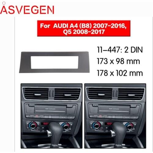 Car Fascia Frame For AUDI A4 B8 2008-2013 Car dvd Fascias Frame Audio Fitting Adaptor Facia Panel Dashboard