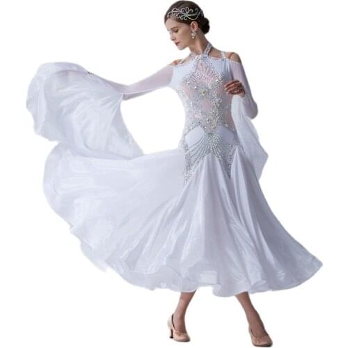 B-19374 Fashion Sexy Lady Ballroom Dance Competition Dresses Women Standard Ballroom Waltz Dress Waltz Tango Costume Dresses