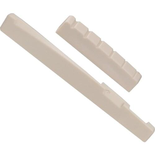 Beige Saddle&Nut Slotted Stringed Instruments For 6 String Left Handed Acoustic Guitar Accessories