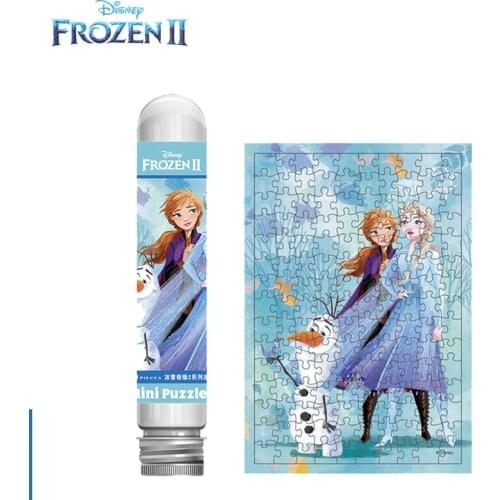 Disney Frozen 2 Mini Marvel Avengers Princess Puzzles Figure Toys 150 Pieces Mini Mickey Tube Puzzle Kids Christmas Gifts Toys