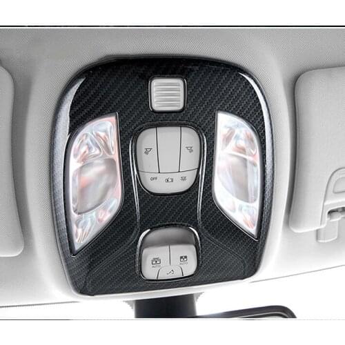 For Jeep Compass 2017 2018 2019 2020 ABS chrome/Carbon fiber Front Reading Lights Panel Trim Cover Sticker styling accessories
