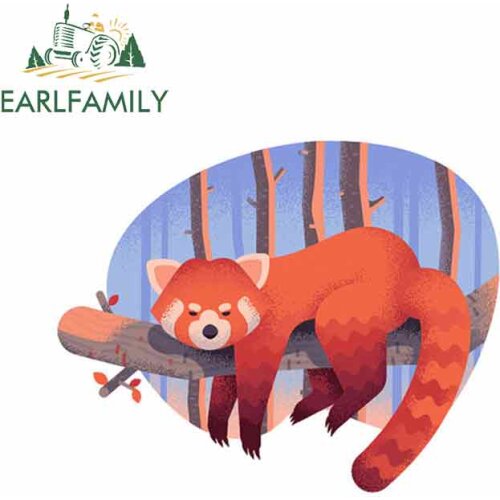 EARLFAMILY 13cm x 10.3cm for Sloth Cartoon Car Stickers Vinyl JDM Bumper Trunk Truck Graphics Waterproof Anime RV VAN Fine Decal