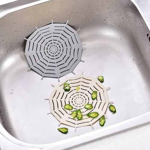 Spider Web Sink Strainer Bathroom Shower Kitchen Drainer Filter Hair Stopper Basin Filter Suckers Sink Drain Cover Floor Drain