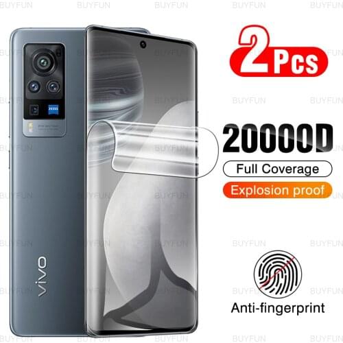 For vivo X60 Pro 6.56 inch 2pcs HD front Anti-fingerprint hydrogel film for vivo v20 se pro Y11 2019 screen protector soft film